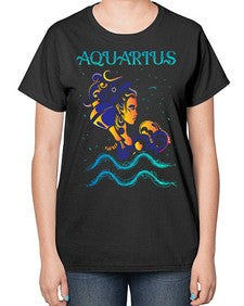 aquarius 13# - aquarius-  Ladies T-Shirt