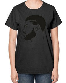 beardman 52# - black boys or men-  Ladies T-Shirt