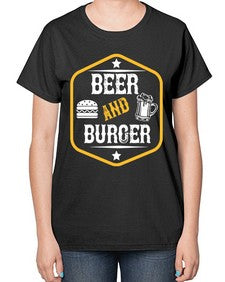 beer and burger 640# - beer-  Ladies T-Shirt