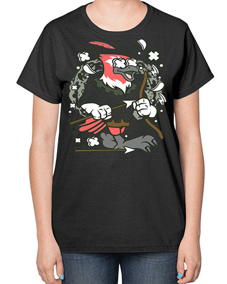 bird robin hood 25# - birds-  Ladies T-Shirt