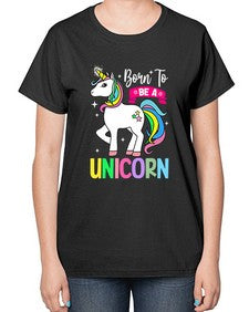 born to be a unicorn 72# - unicorn-  Ladies T-Shirt