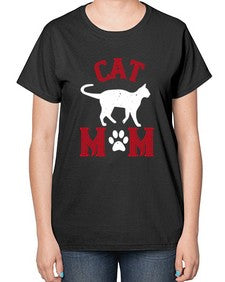 cat mom Style 35# - cats-  Ladies T-Shirt