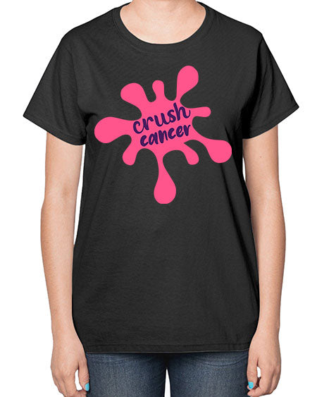 crush cancer Style 18# - breast cancer-  Ladies T-Shirt
