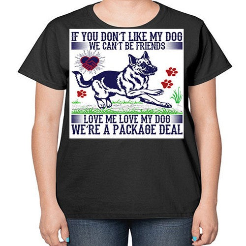 dog t shirt design 95# - dogs-  Ladies T-Shirt