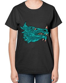 dragon 186# - dragon-  Ladies T-Shirt