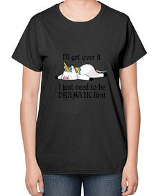 dramatic unicorn 96# - unicorn-  Ladies T-Shirt