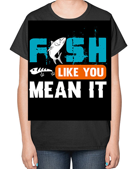 fish like you mean it png 58# - shark-fish-  Ladies T-Shirt