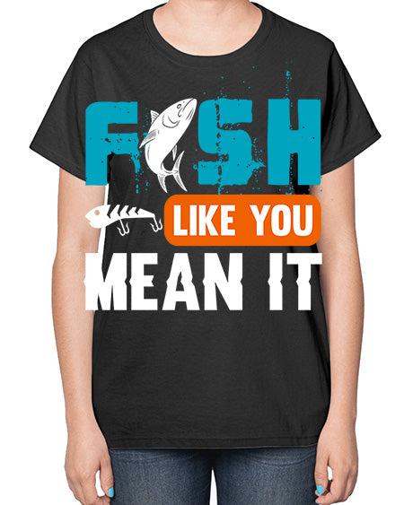 fish like you mean it png 81# - shark-fish-  Ladies T-Shirt