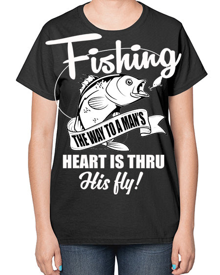 fishing 24# - shark-fish-  Ladies T-Shirt
