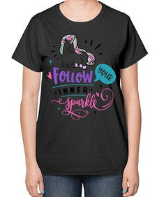 follow your inner sparkle 141# - unicorn-  Ladies T-Shirt