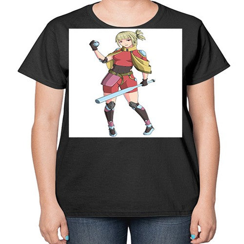 girl bring stick3# - anime-  Ladies T-Shirt