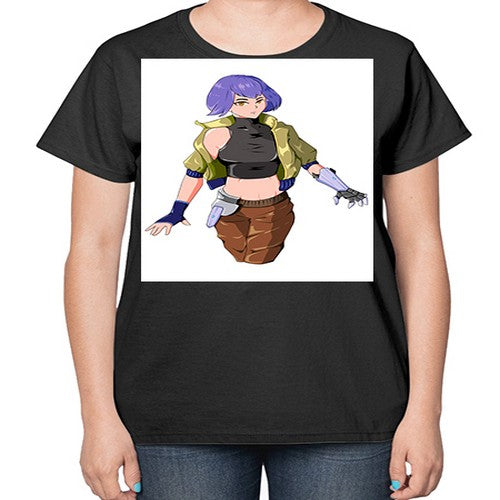 girl with gauntlet169# - anime-  Ladies T-Shirt