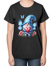 gnome with butterfly 01# - gnome-  Ladies T-Shirt