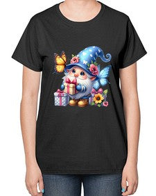 gnome with butterfly 03# - gnome-  Ladies T-Shirt