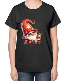 gnome with butterfly 04# - gnome-  Ladies T-Shirt