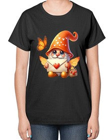 gnome with butterfly 06# - gnome-  Ladies T-Shirt