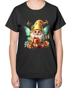 gnome with butterfly 07# - gnome-  Ladies T-Shirt