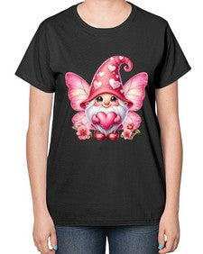 gnome with butterfly 08# - gnome-  Ladies T-Shirt