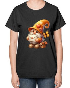 gnome with butterfly 09# - gnome-  Ladies T-Shirt
