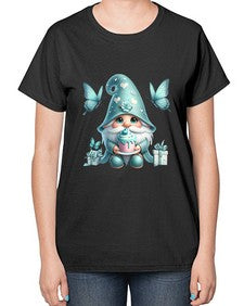 gnome with butterfly 10# - gnome-  Ladies T-Shirt