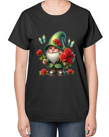 gnome with butterfly 11# - gnome-  Ladies T-Shirt