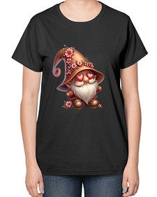gnome with butterfly 15# - gnome-  Ladies T-Shirt