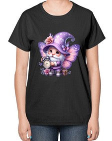 gnome with butterfly 18# - gnome-  Ladies T-Shirt