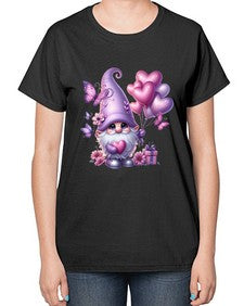 gnome with butterfly 19# - gnome-  Ladies T-Shirt