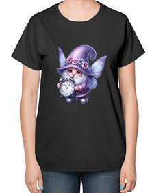 gnome with butterfly 23# - gnome-  Ladies T-Shirt