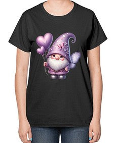 gnome with butterfly 25# - gnome-  Ladies T-Shirt