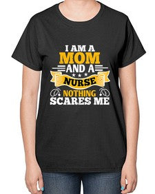 i am amom and a nurse 854# - nurse-  Ladies T-Shirt