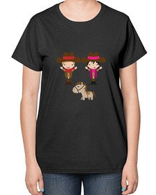little cowboys 736# - western-  Ladies T-Shirt