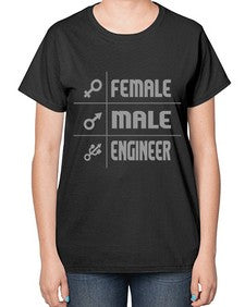 male female engineer 1084# - engineer-  Ladies T-Shirt