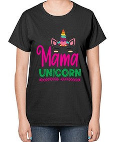 mama unicorn 291# - unicorn-  Ladies T-Shirt