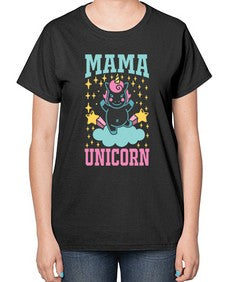 mama unicorn 294# - unicorn-  Ladies T-Shirt