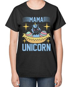 mama unicorn 295# - unicorn-  Ladies T-Shirt