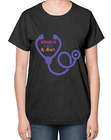 nursing is a work of heart Style 1266# - nurse-  Ladies T-Shirt