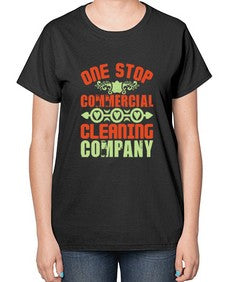 one stop commercial cleaning company Style 333# - cleaner-  Ladies T-Shirt