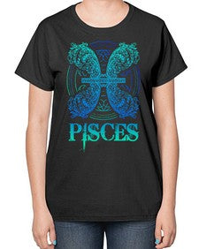 pisces Zodiac 381# - pisces-  Ladies T-Shirt