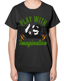 play with imagination 146# - video games-  Ladies T-Shirt