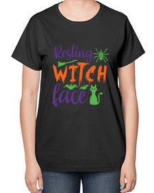 resting witch face 26# - witch-  Ladies T-Shirt