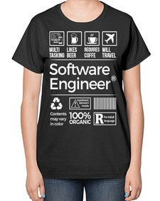 software engineer 1409# - engineer-  Ladies T-Shirt