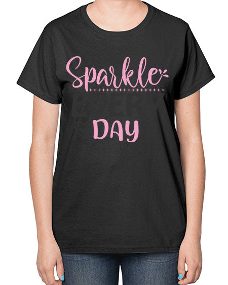 sparkle every day Style 1# -makeup  Ladies T-Shirt
