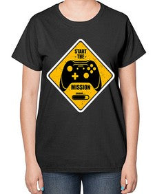 start the mission 152# - video games-  Ladies T-Shirt