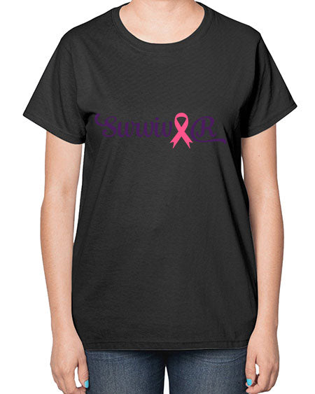 survivor Style 3# - breast cancer-  Ladies T-Shirt