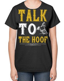 talk to the hoof Style 21# - horse-  Ladies T-Shirt
