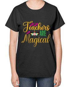 teachers are magical 430# - unicorn-  Ladies T-Shirt