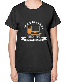 the original computer print delete 12# - computer-  Ladies T-Shirt