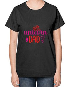 unicorn dad 453# - unicorn-  Ladies T-Shirt