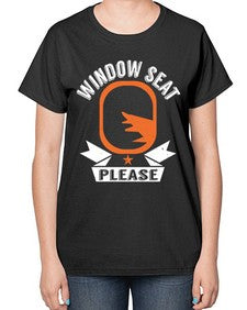 window seat please  51# - airplane-  Ladies T-Shirt